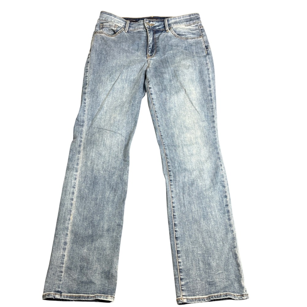 NYDJ Marilyn Straight Leg Jeans Womens 10P Light Wash Cool Embrace Lift Tuck